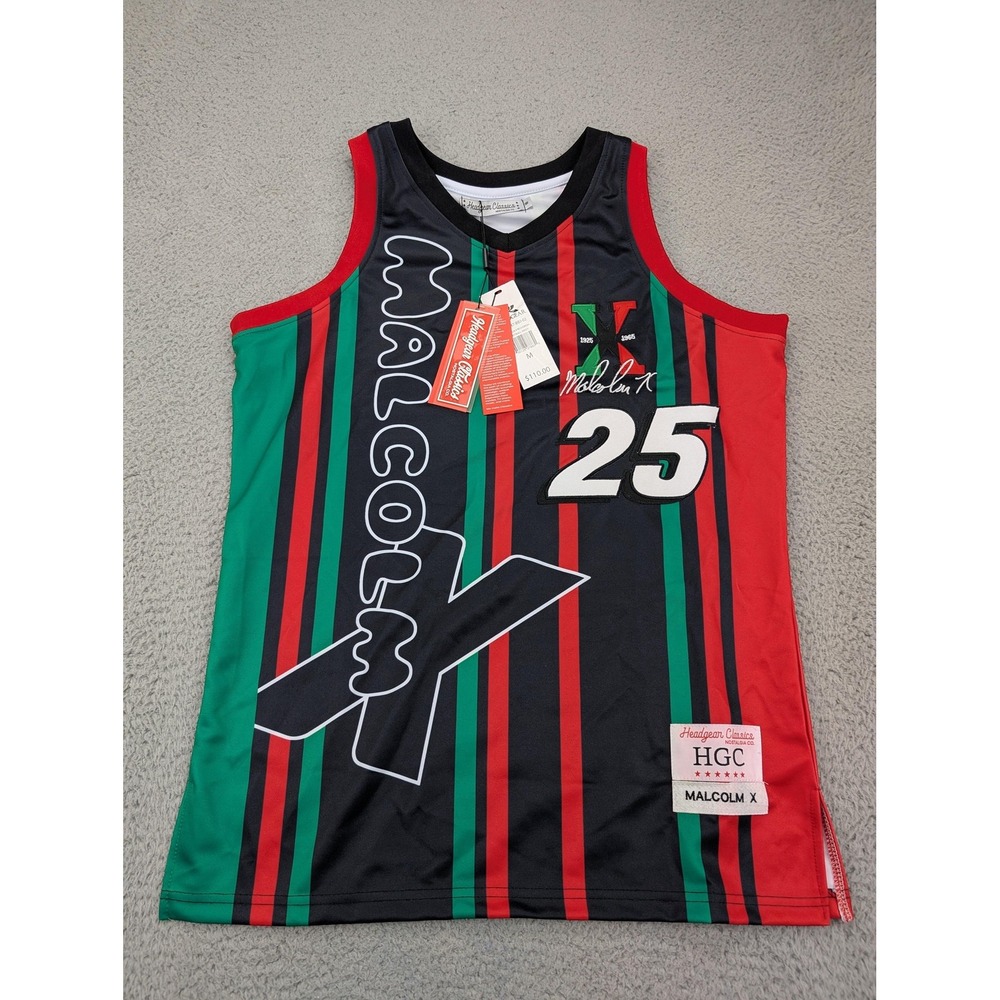 Headgear Classics Malcolm‎ X Basketball Jersey Mens Medium HGC 25 New